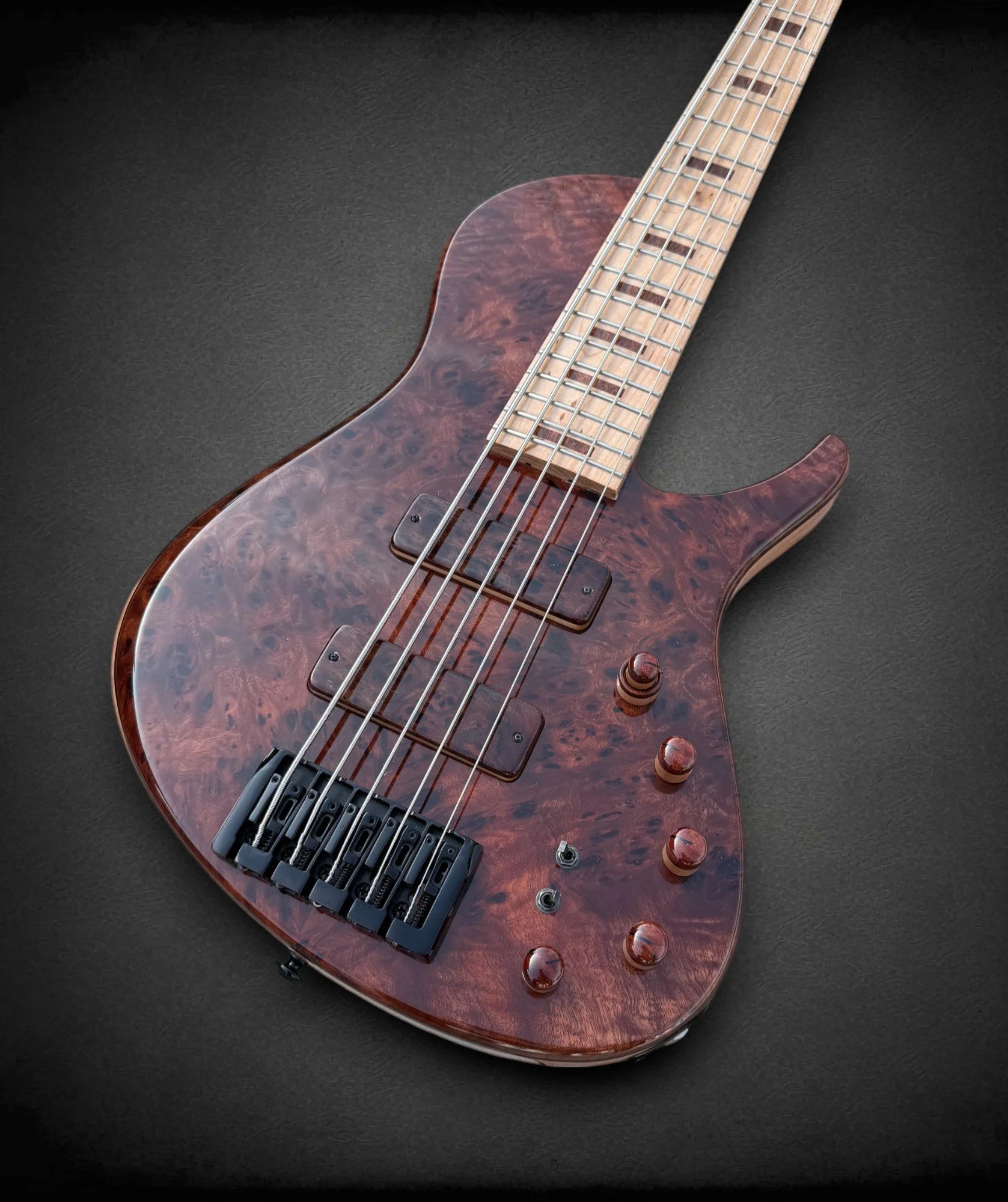 Zeline Basses Avora 5 Redwood Burl — The Bass Spot